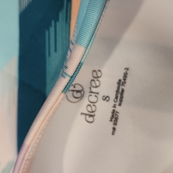 Decree Pastel Brushstroke Two Piece Crop Top & Skater Skirt Set Small - Picture 10 of 12